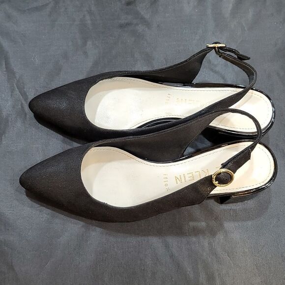 ANNE KLEIN IFLEX LOW BLOCK HEEL POINTED TOE SLINGBACK SANDAL - Picture 8 of 14